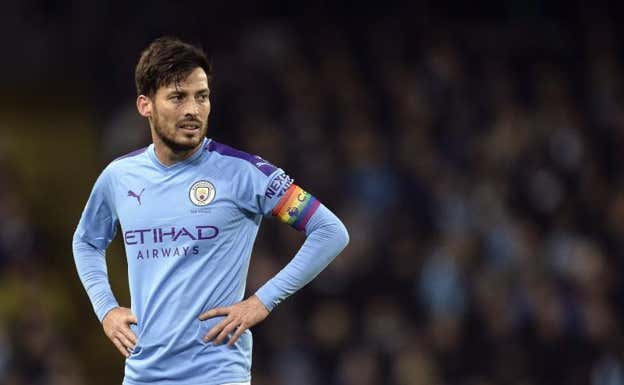 David Silva, con el City.  AFP